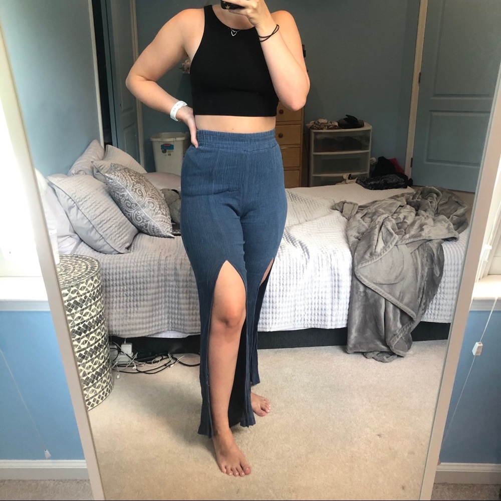 Island Gypsy Blue High Waisted Beach Pants